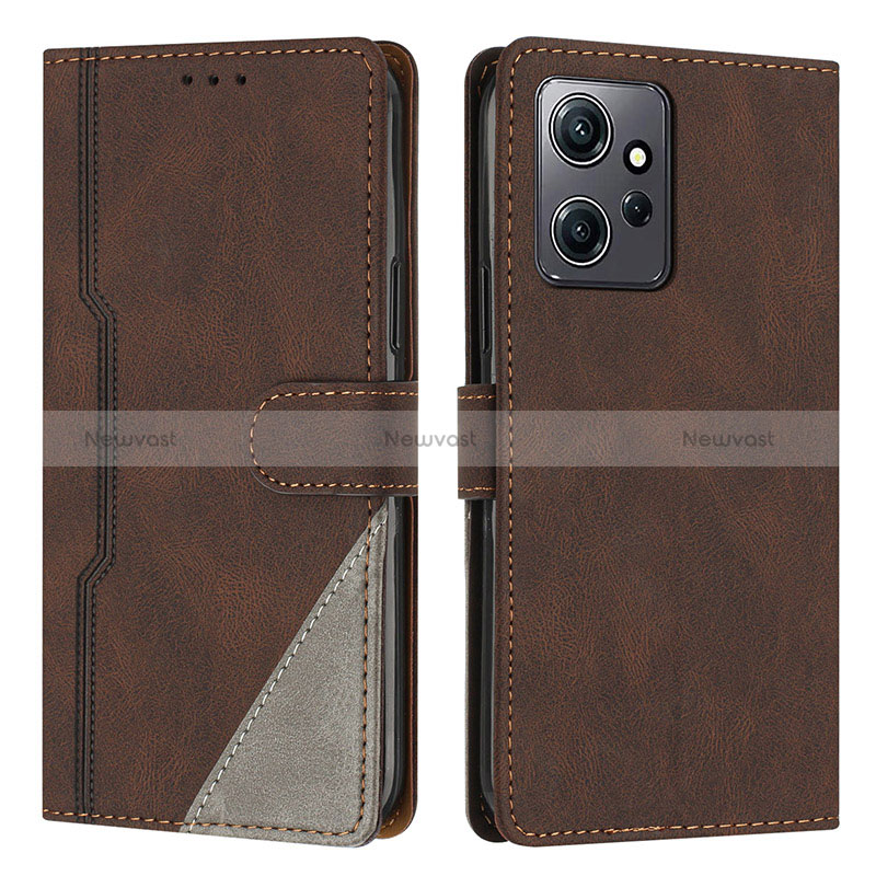 Leather Case Stands Flip Cover Holder H01X for Xiaomi Redmi Note 12 4G