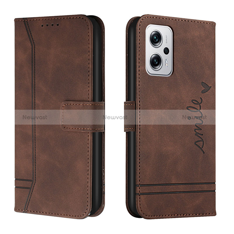 Leather Case Stands Flip Cover Holder H01X for Xiaomi Redmi Note 12T Pro 5G