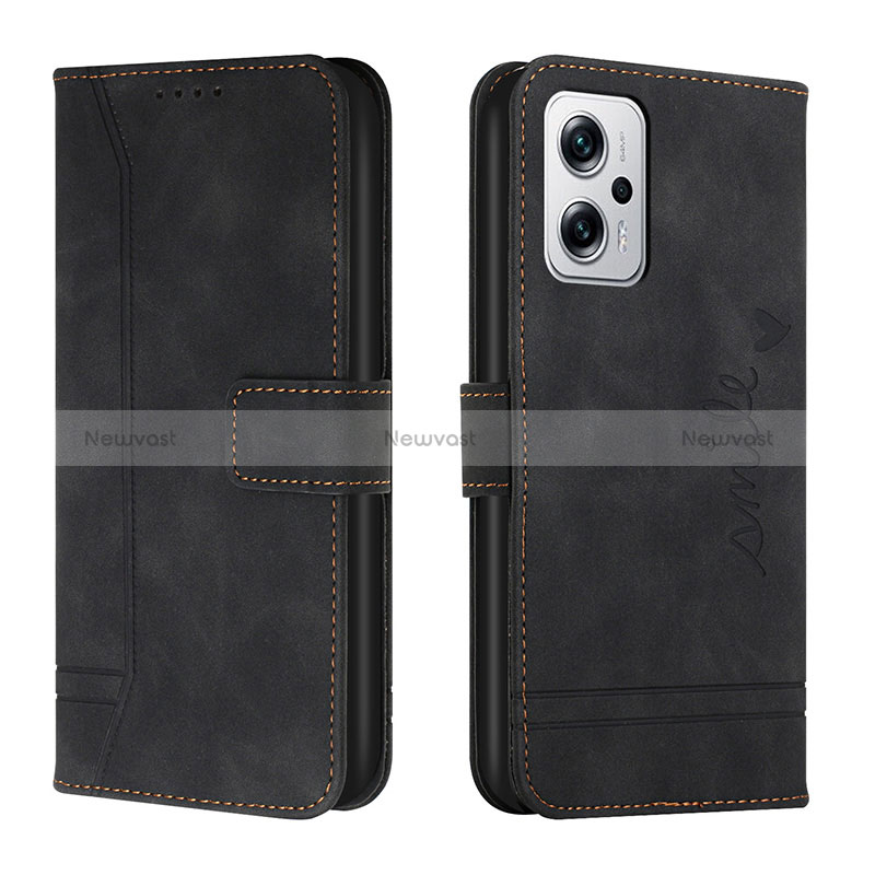 Leather Case Stands Flip Cover Holder H01X for Xiaomi Redmi Note 12T Pro 5G