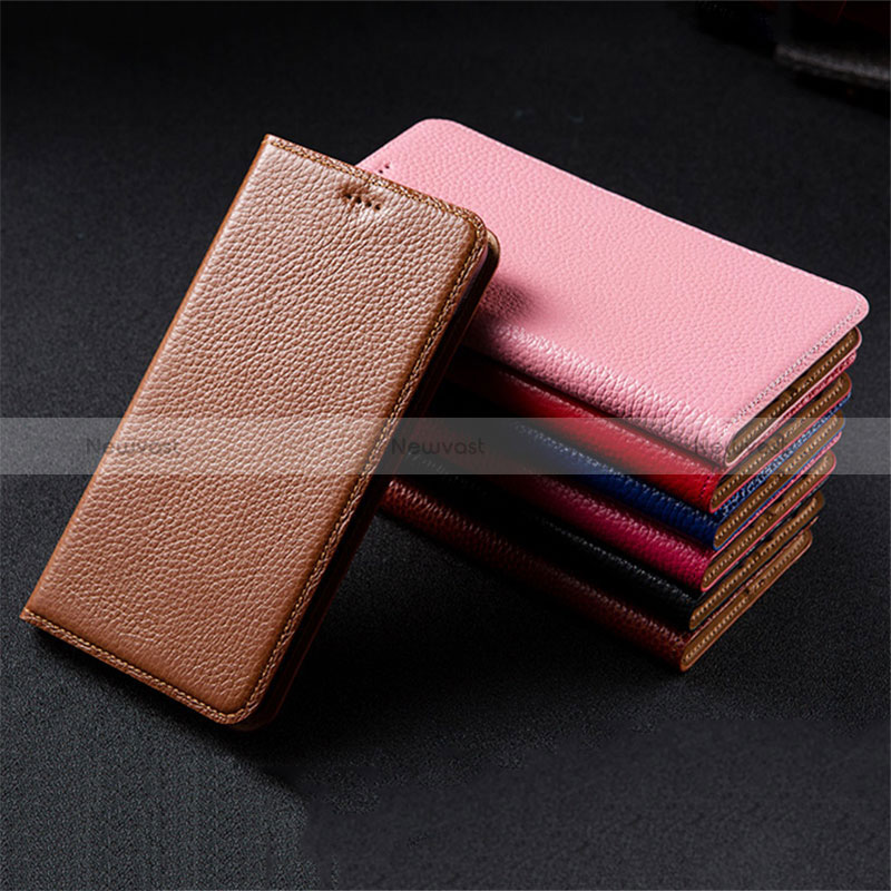 Leather Case Stands Flip Cover Holder H02P for Apple iPhone 6