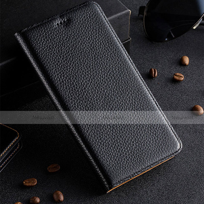 Leather Case Stands Flip Cover Holder H02P for Motorola Moto G30