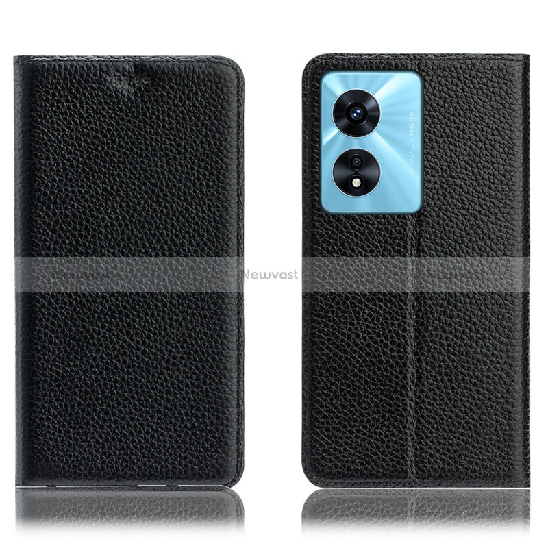 Leather Case Stands Flip Cover Holder H02P for Oppo A1 Pro 5G