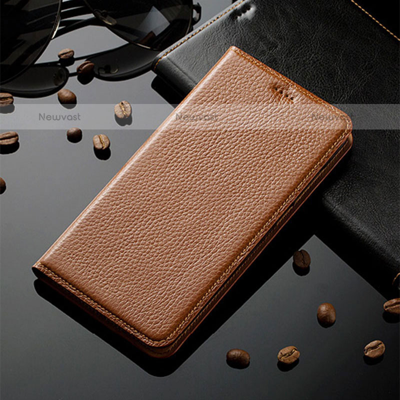 Leather Case Stands Flip Cover Holder H02P for Samsung Galaxy A12
