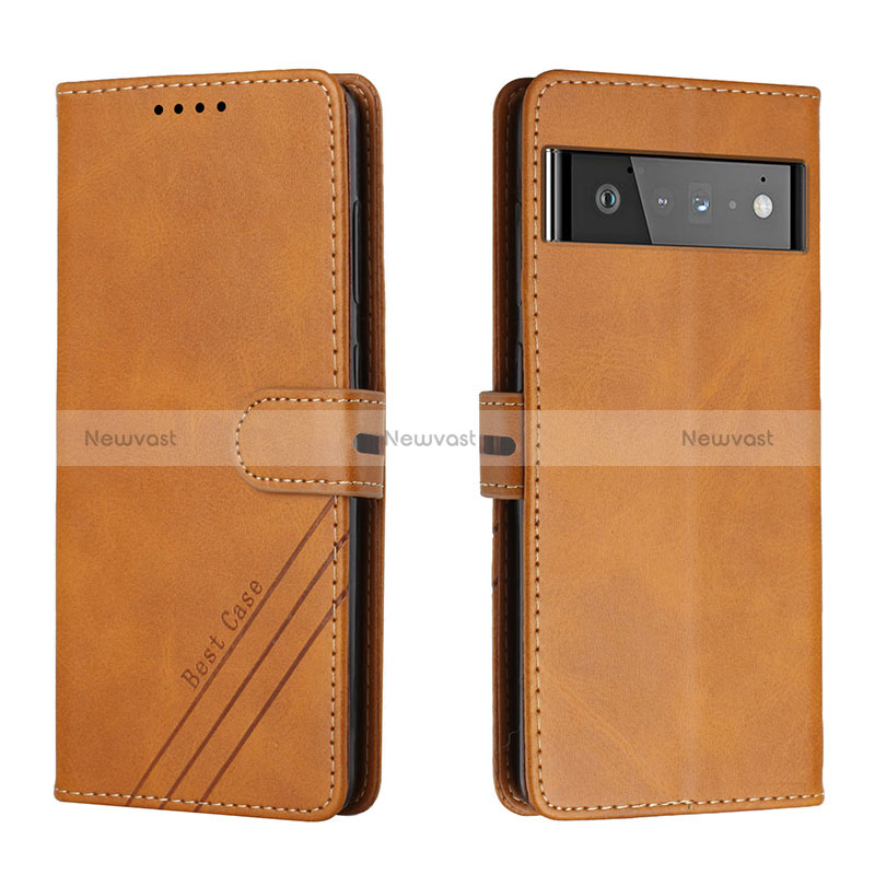 Leather Case Stands Flip Cover Holder H02X for Google Pixel 6 Pro 5G