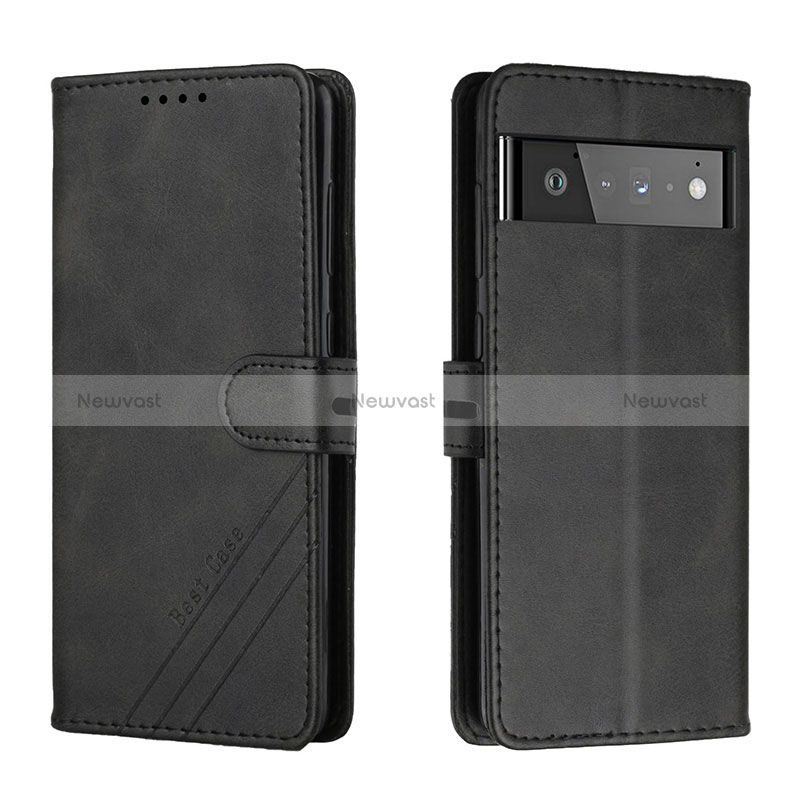Leather Case Stands Flip Cover Holder H02X for Google Pixel 6 Pro 5G