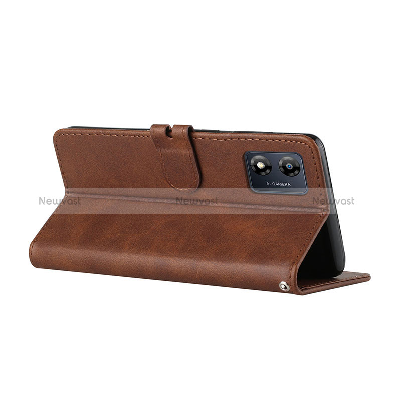 Leather Case Stands Flip Cover Holder H02X for Motorola Moto E13