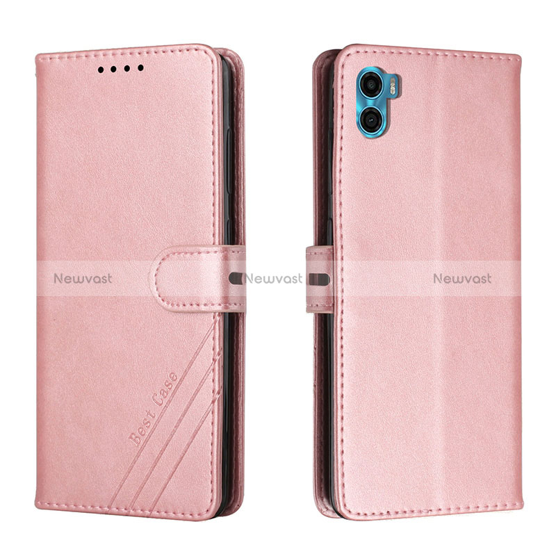 Leather Case Stands Flip Cover Holder H02X for Motorola Moto E22S