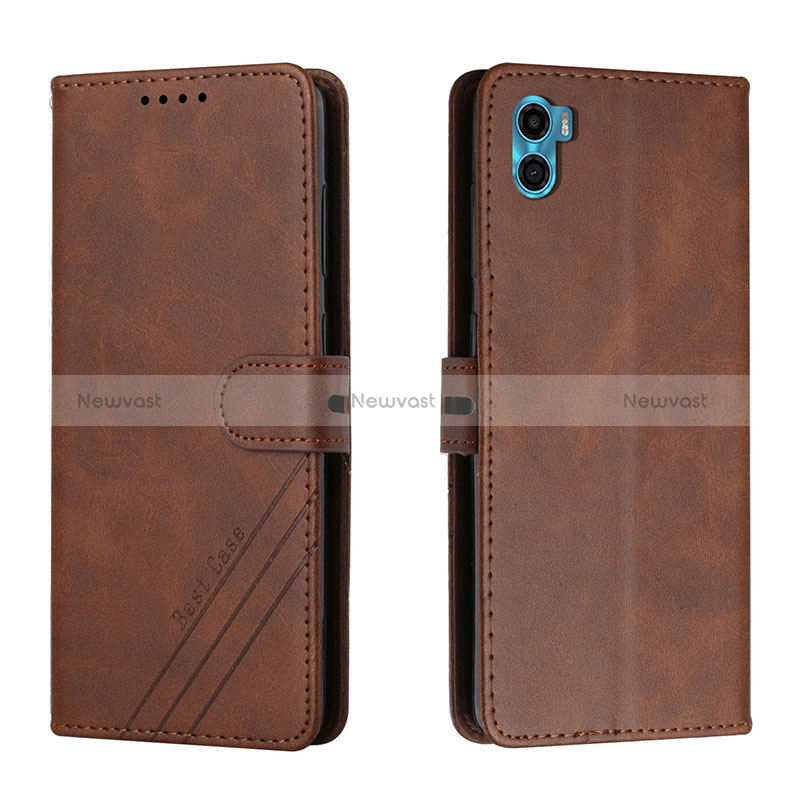 Leather Case Stands Flip Cover Holder H02X for Motorola Moto E22S