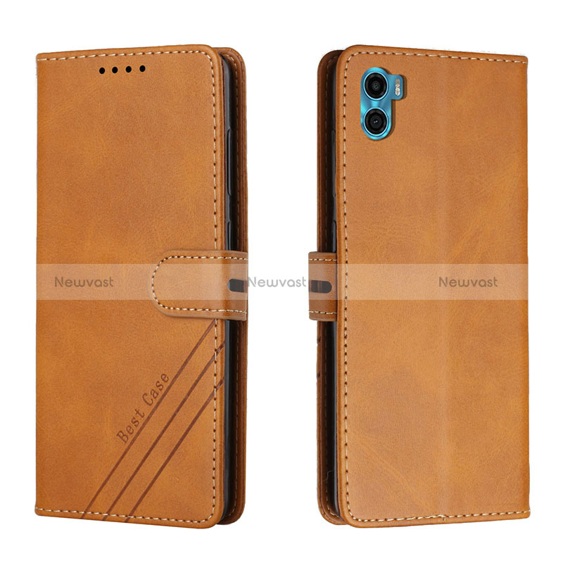 Leather Case Stands Flip Cover Holder H02X for Motorola Moto E32 India