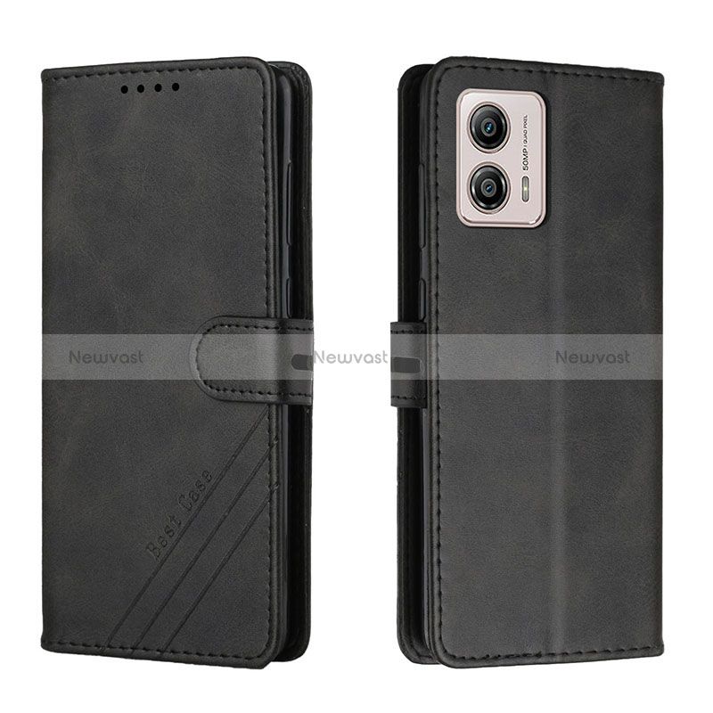 Leather Case Stands Flip Cover Holder H02X for Motorola Moto G53 5G