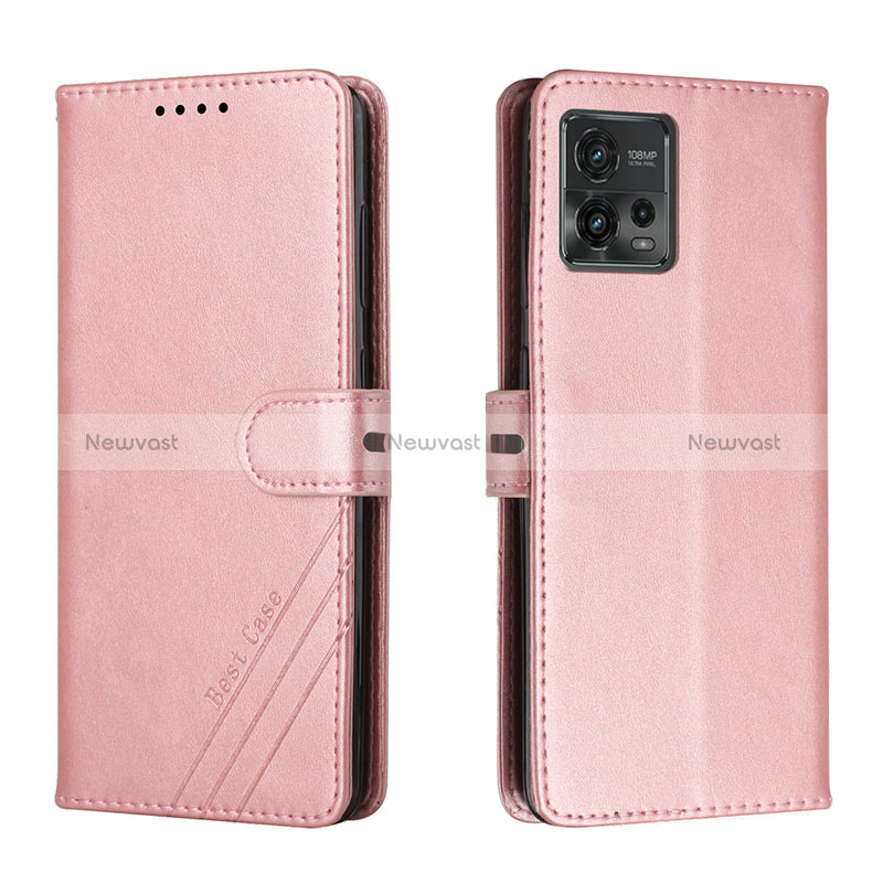 Leather Case Stands Flip Cover Holder H02X for Motorola Moto G72