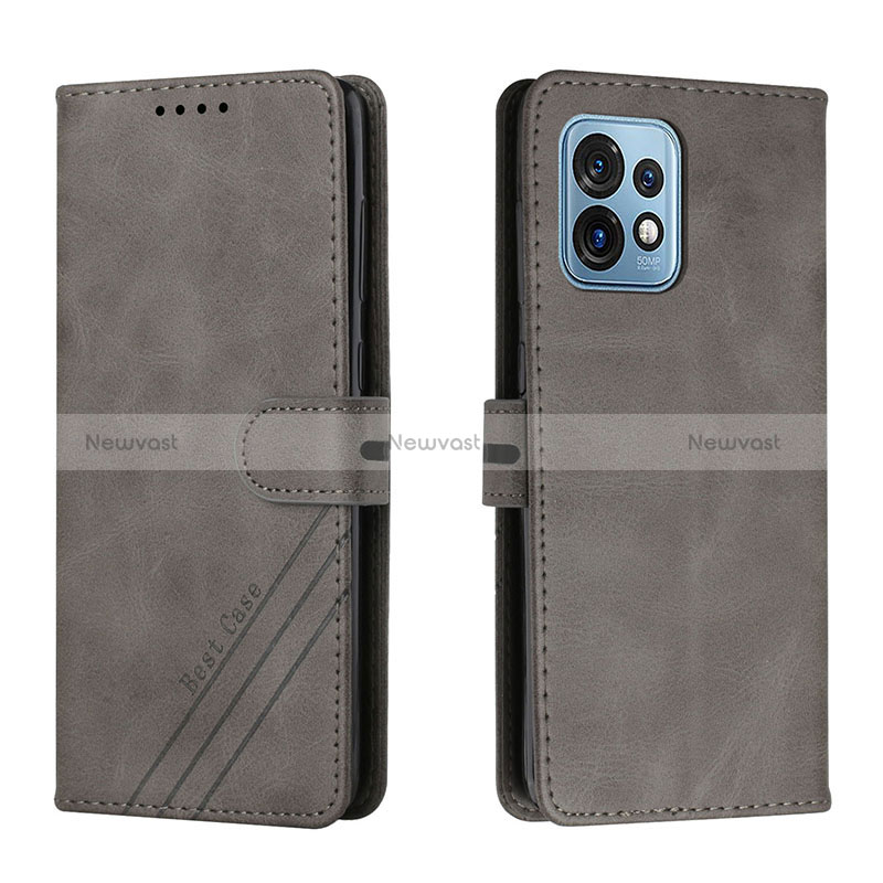 Leather Case Stands Flip Cover Holder H02X for Motorola Moto X40 5G