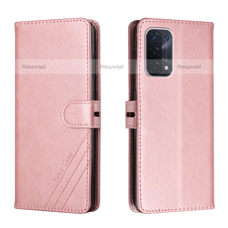 Leather Case Stands Flip Cover Holder H02X for OnePlus Nord N200 5G