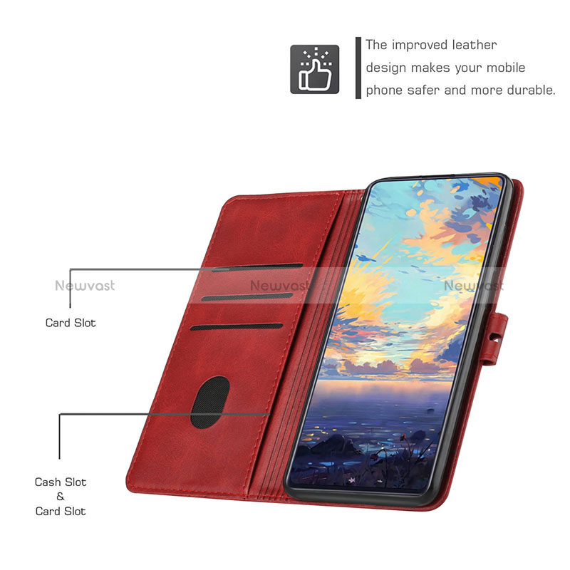 Leather Case Stands Flip Cover Holder H02X for Oppo A74 5G