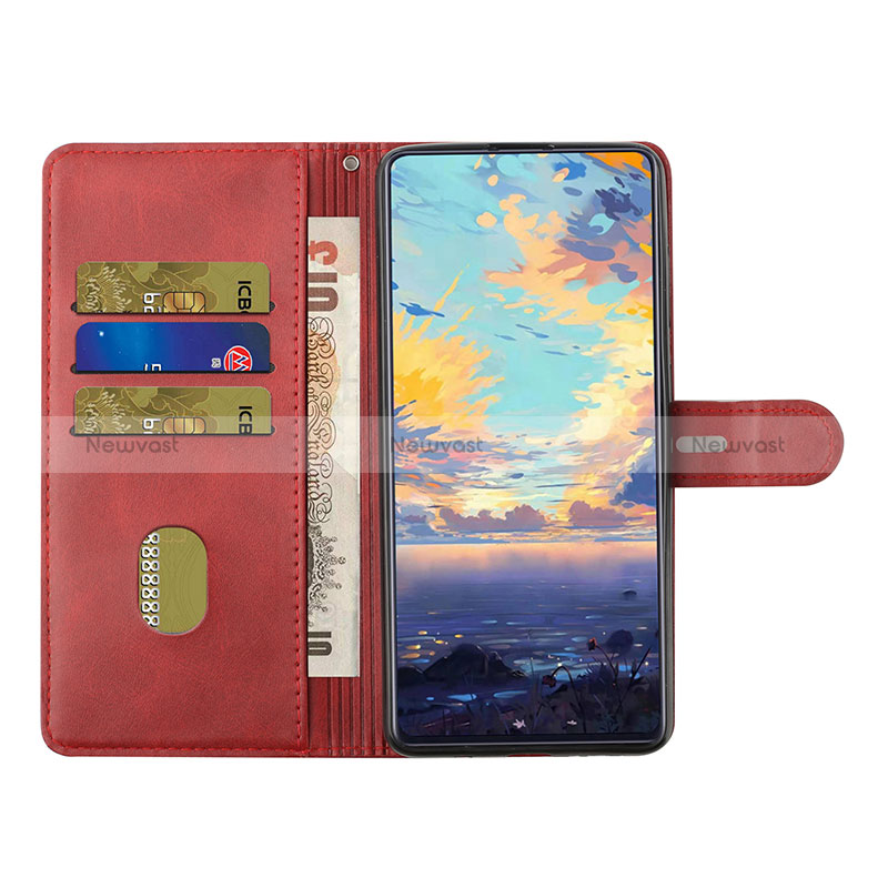 Leather Case Stands Flip Cover Holder H02X for Oppo A74 5G