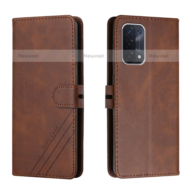 Leather Case Stands Flip Cover Holder H02X for Oppo A93 5G