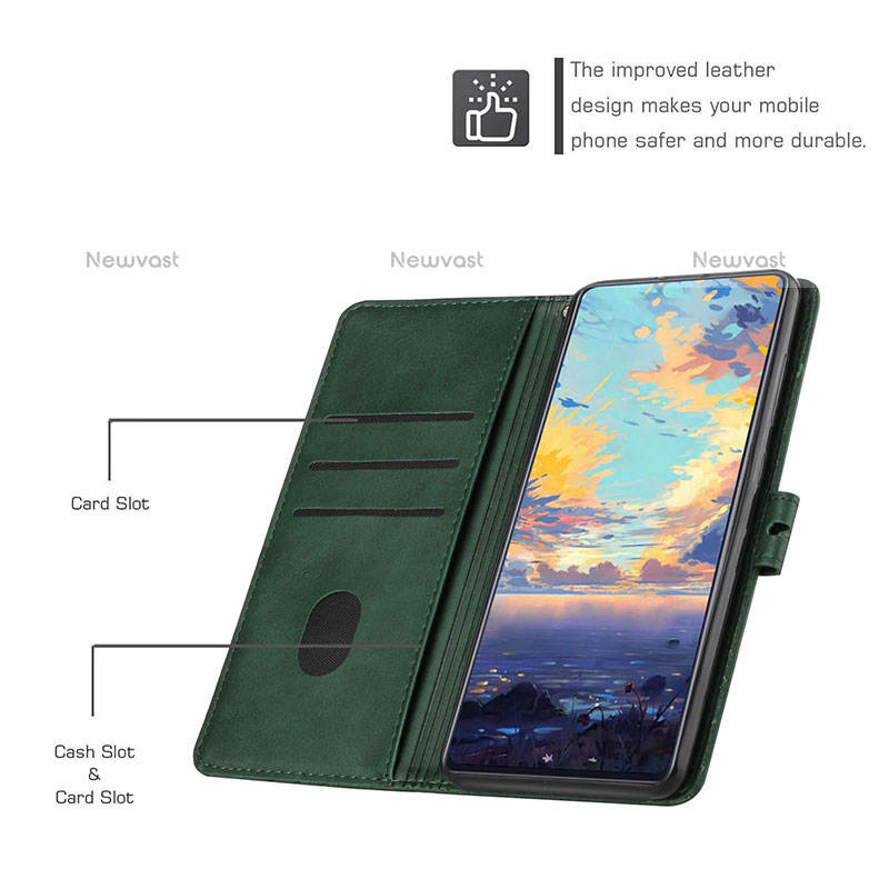 Leather Case Stands Flip Cover Holder H02X for Oppo A94 5G