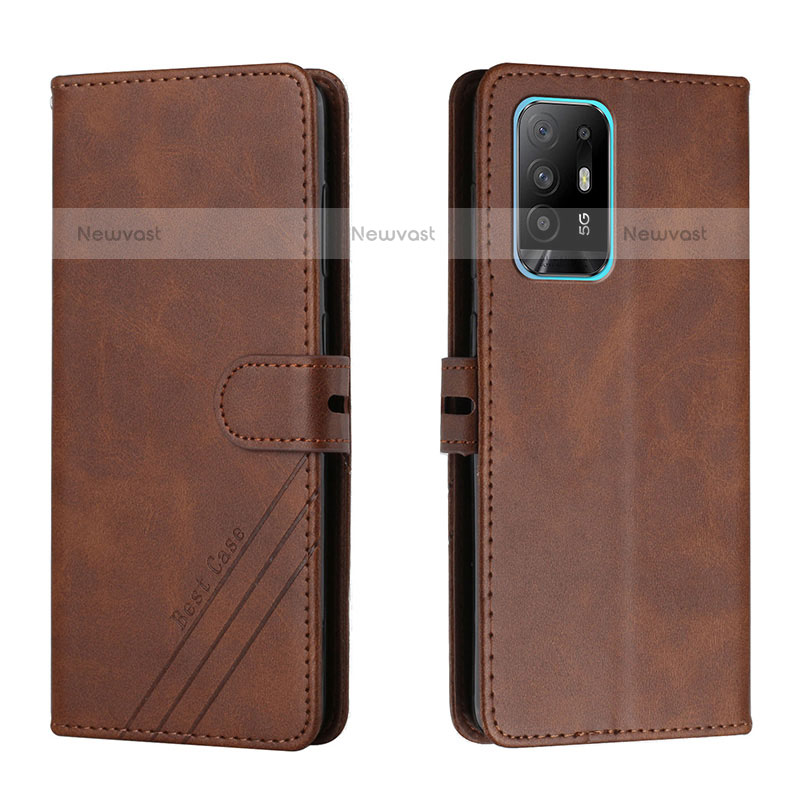 Leather Case Stands Flip Cover Holder H02X for Oppo A95 5G