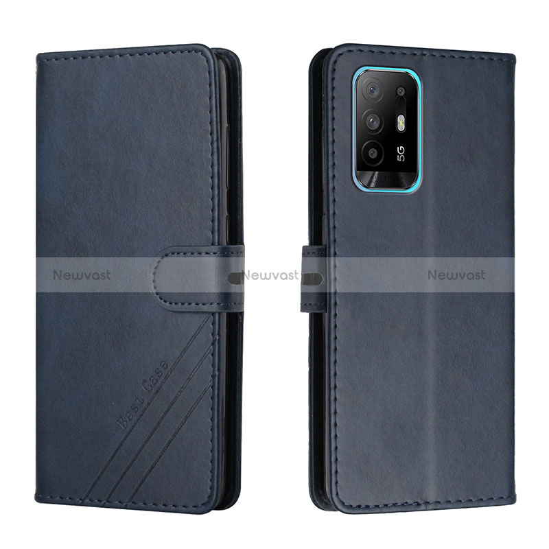 Leather Case Stands Flip Cover Holder H02X for Oppo Reno5 Z 5G