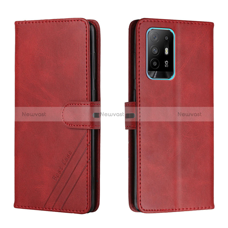 Leather Case Stands Flip Cover Holder H02X for Oppo Reno5 Z 5G