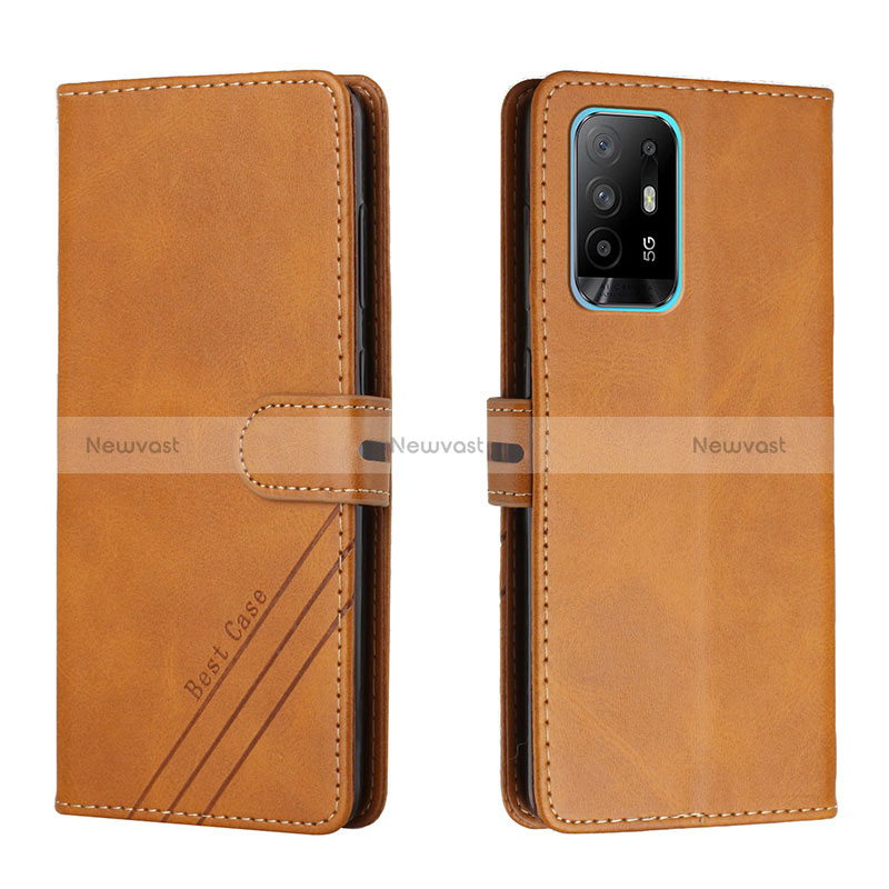 Leather Case Stands Flip Cover Holder H02X for Oppo Reno5 Z 5G