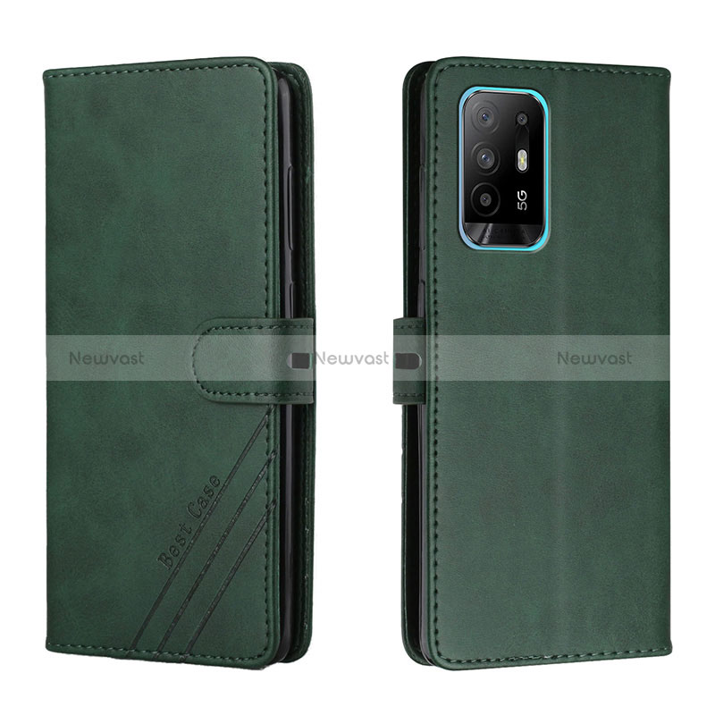 Leather Case Stands Flip Cover Holder H02X for Oppo Reno5 Z 5G