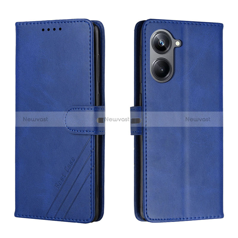 Leather Case Stands Flip Cover Holder H02X for Realme 10 Pro 5G