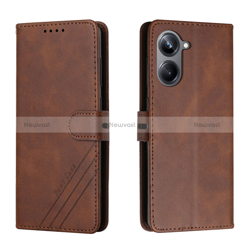 Leather Case Stands Flip Cover Holder H02X for Realme 10 Pro 5G