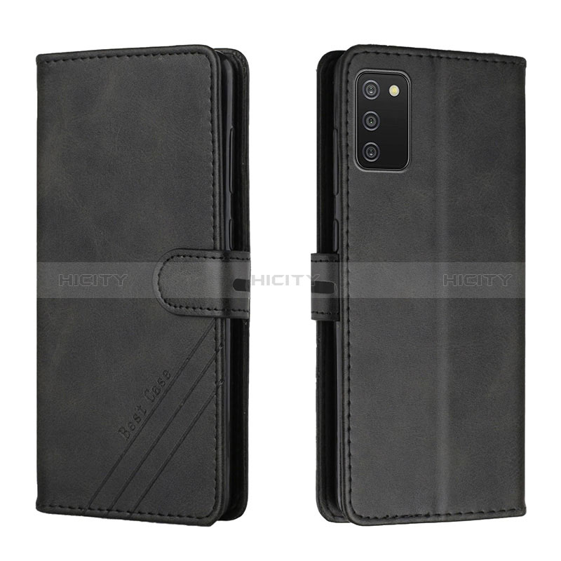 Leather Case Stands Flip Cover Holder H02X for Samsung Galaxy A03s