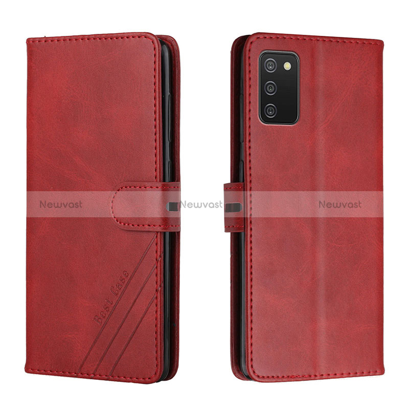 Leather Case Stands Flip Cover Holder H02X for Samsung Galaxy M02s