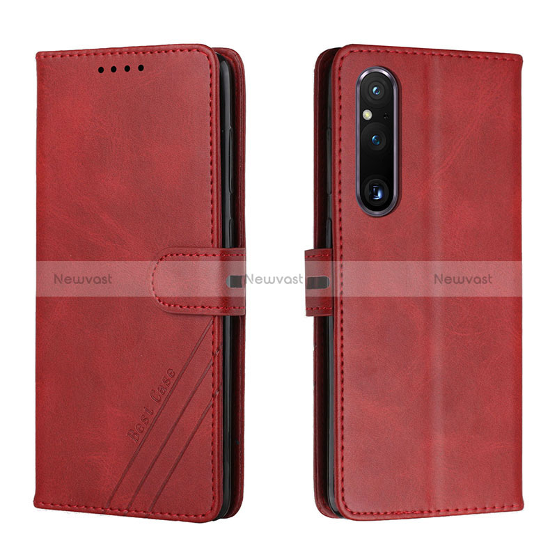 Leather Case Stands Flip Cover Holder H02X for Sony Xperia 1 V