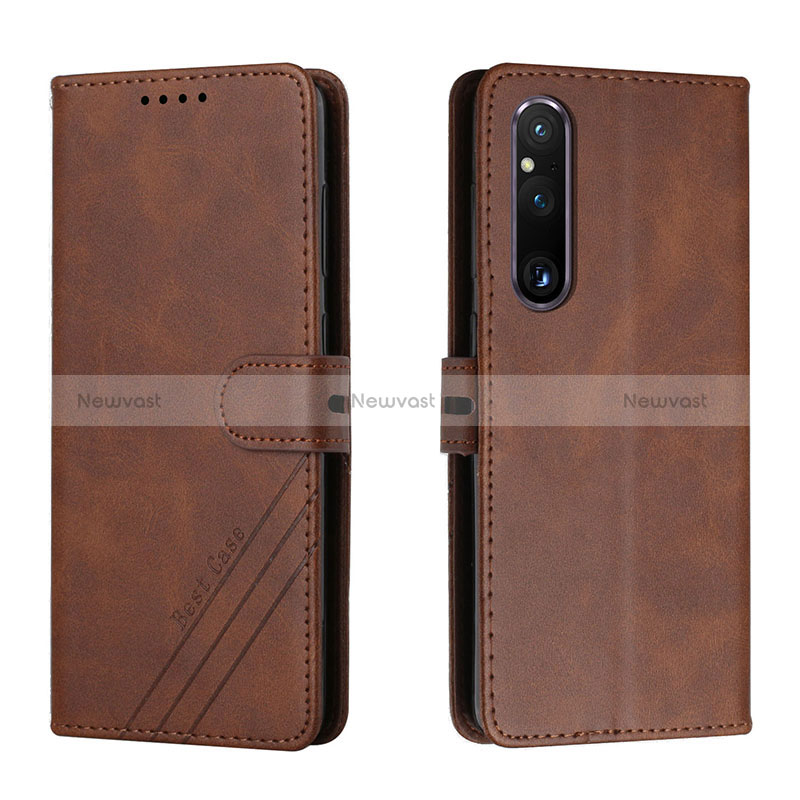 Leather Case Stands Flip Cover Holder H02X for Sony Xperia 1 V