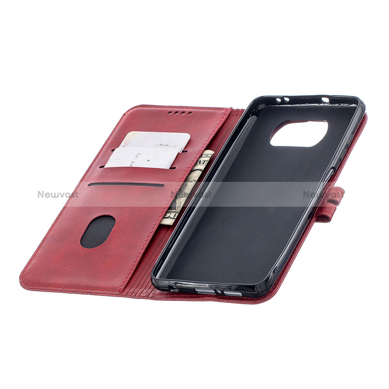 Leather Case Stands Flip Cover Holder H02X for Xiaomi Poco X3 NFC