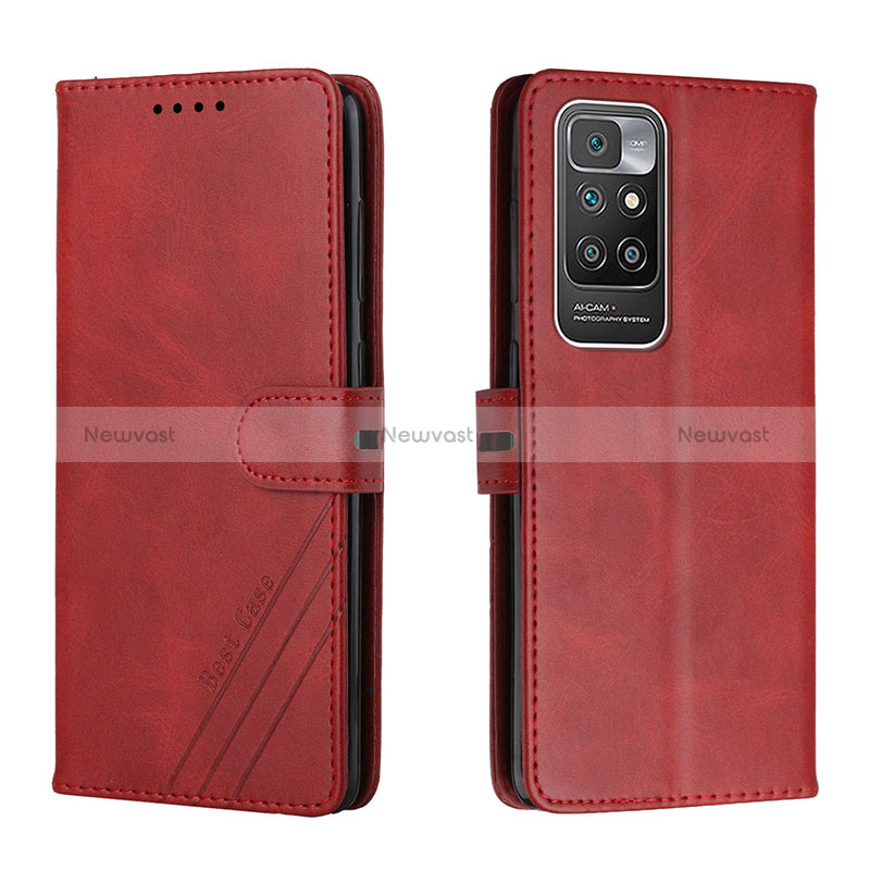 Leather Case Stands Flip Cover Holder H02X for Xiaomi Redmi 10 (2022)