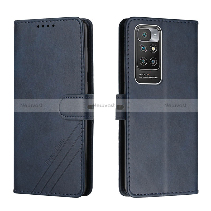 Leather Case Stands Flip Cover Holder H02X for Xiaomi Redmi 10 (2022)