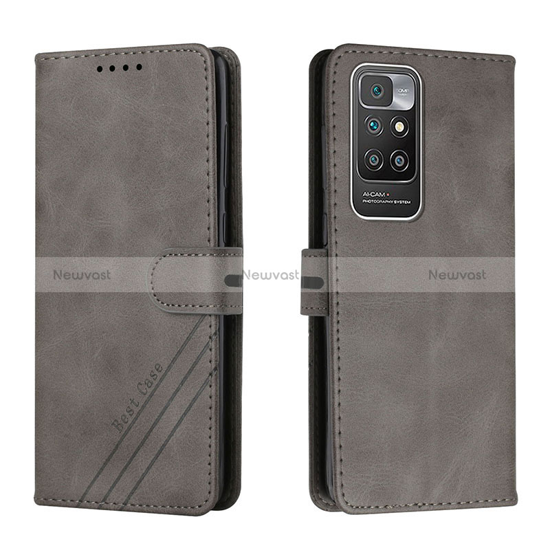 Leather Case Stands Flip Cover Holder H02X for Xiaomi Redmi 10 (2022)