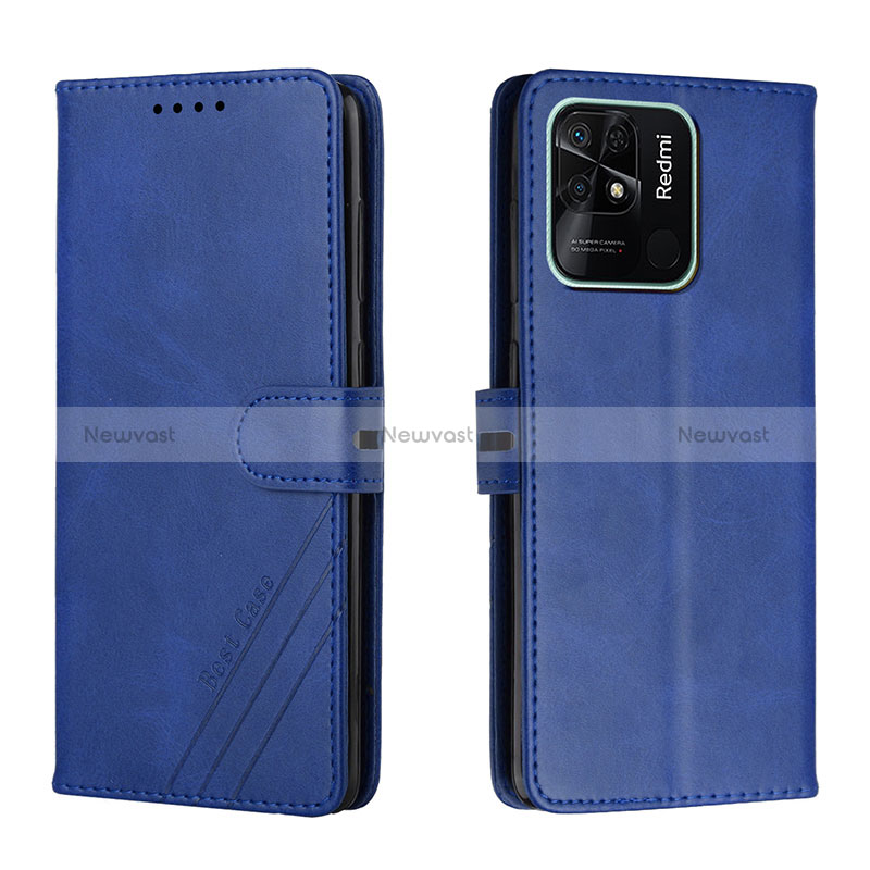 Leather Case Stands Flip Cover Holder H02X for Xiaomi Redmi 10 India