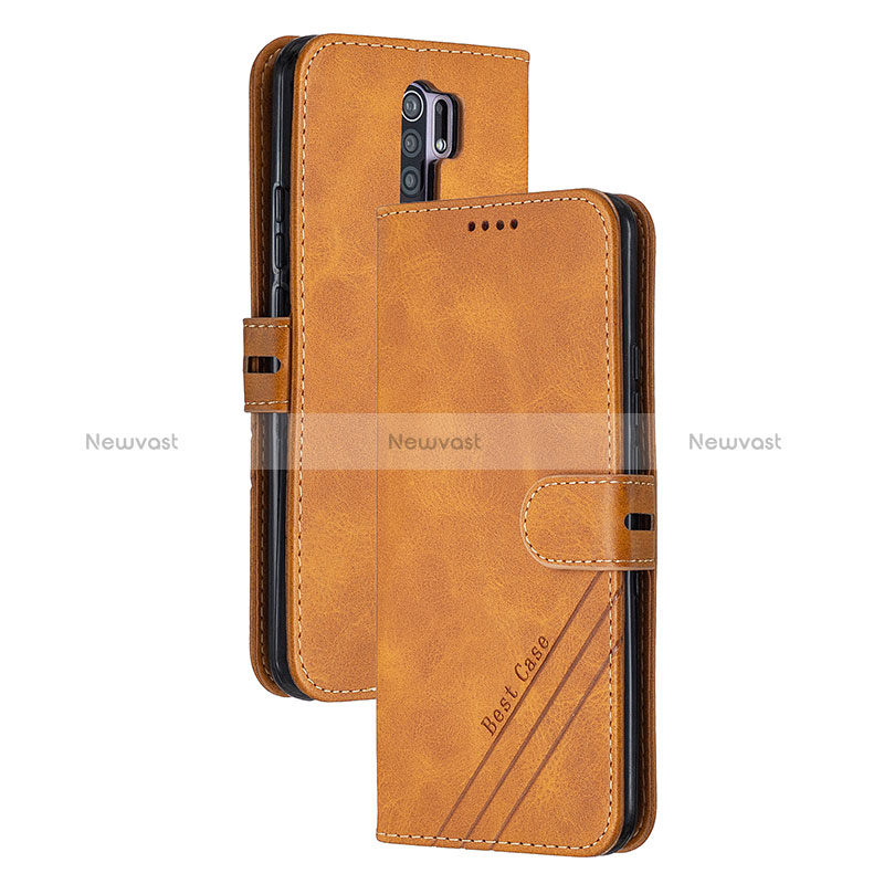 Leather Case Stands Flip Cover Holder H02X for Xiaomi Redmi 9 Prime India