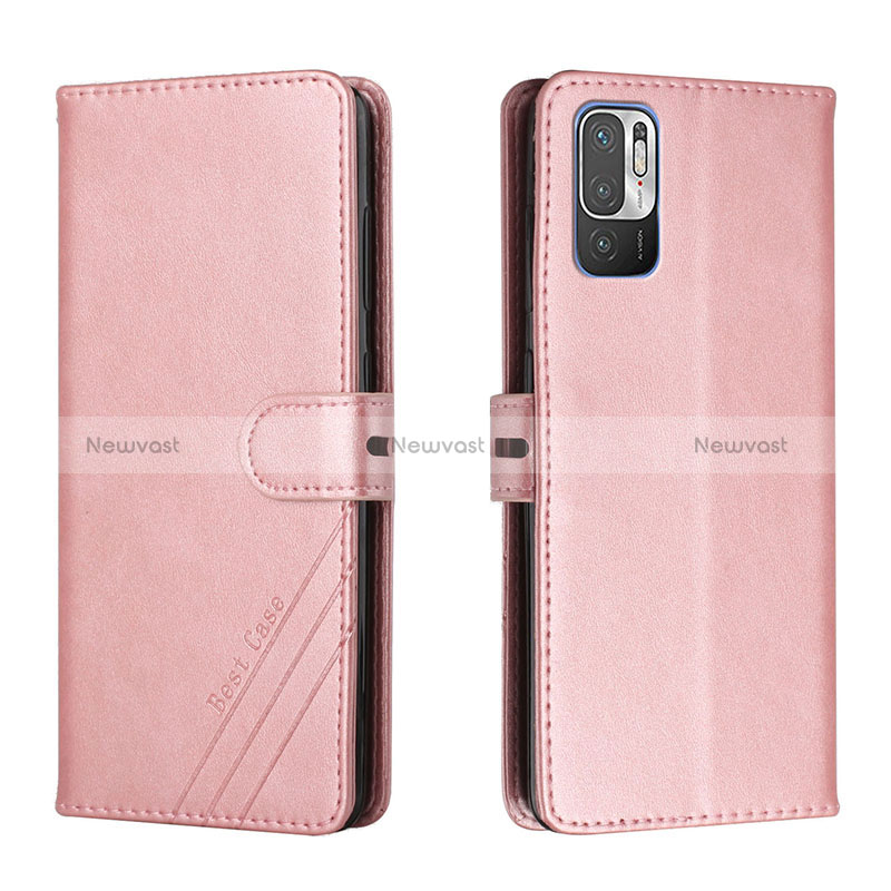 Leather Case Stands Flip Cover Holder H02X for Xiaomi Redmi Note 10 5G