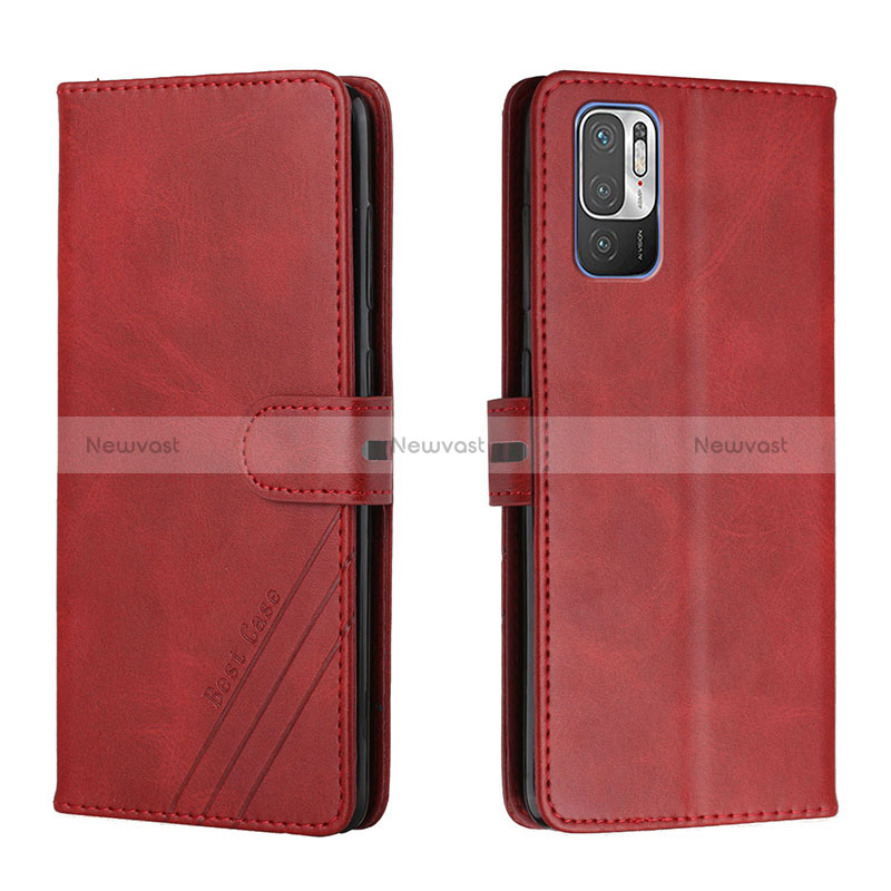 Leather Case Stands Flip Cover Holder H02X for Xiaomi Redmi Note 10 5G