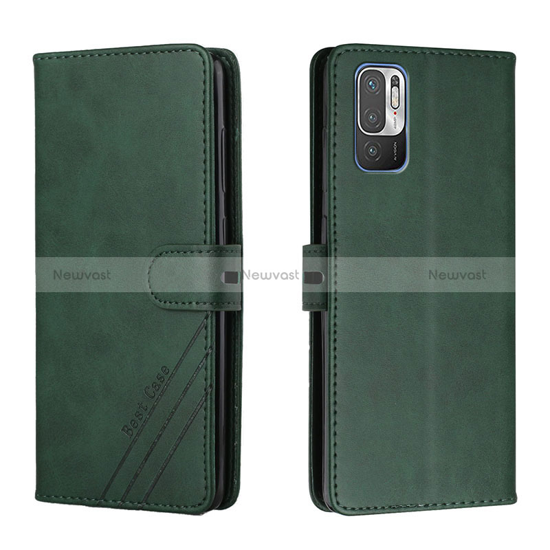 Leather Case Stands Flip Cover Holder H02X for Xiaomi Redmi Note 10 5G