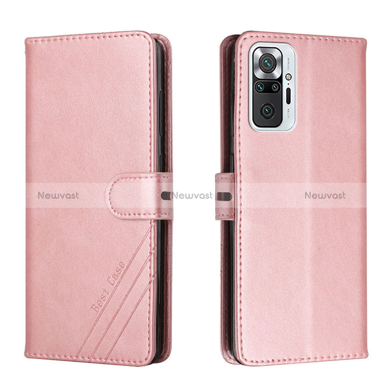 Leather Case Stands Flip Cover Holder H02X for Xiaomi Redmi Note 10 Pro 4G