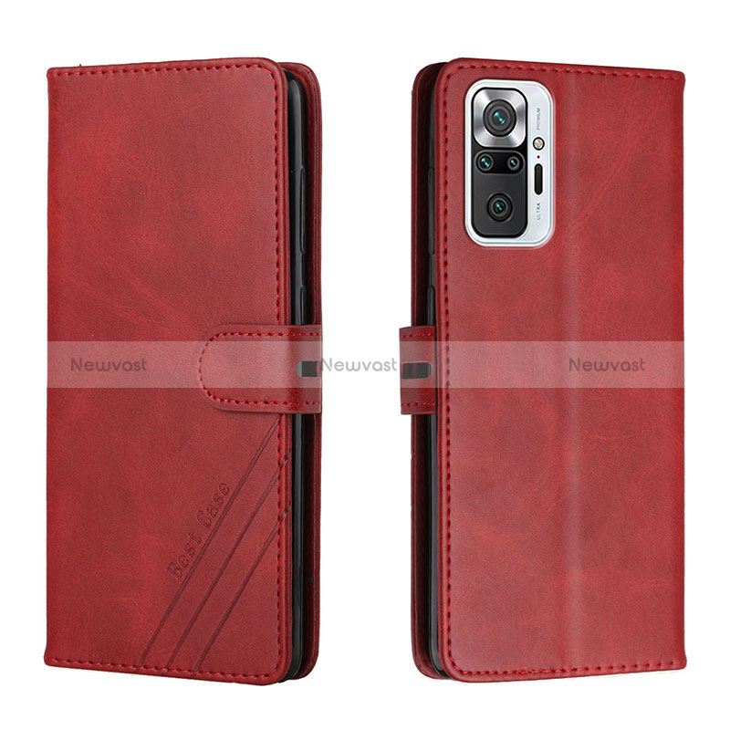 Leather Case Stands Flip Cover Holder H02X for Xiaomi Redmi Note 10 Pro 4G