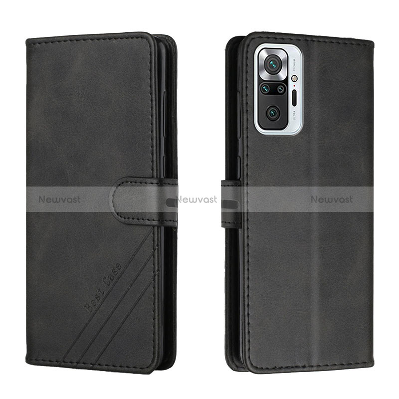 Leather Case Stands Flip Cover Holder H02X for Xiaomi Redmi Note 10 Pro 4G