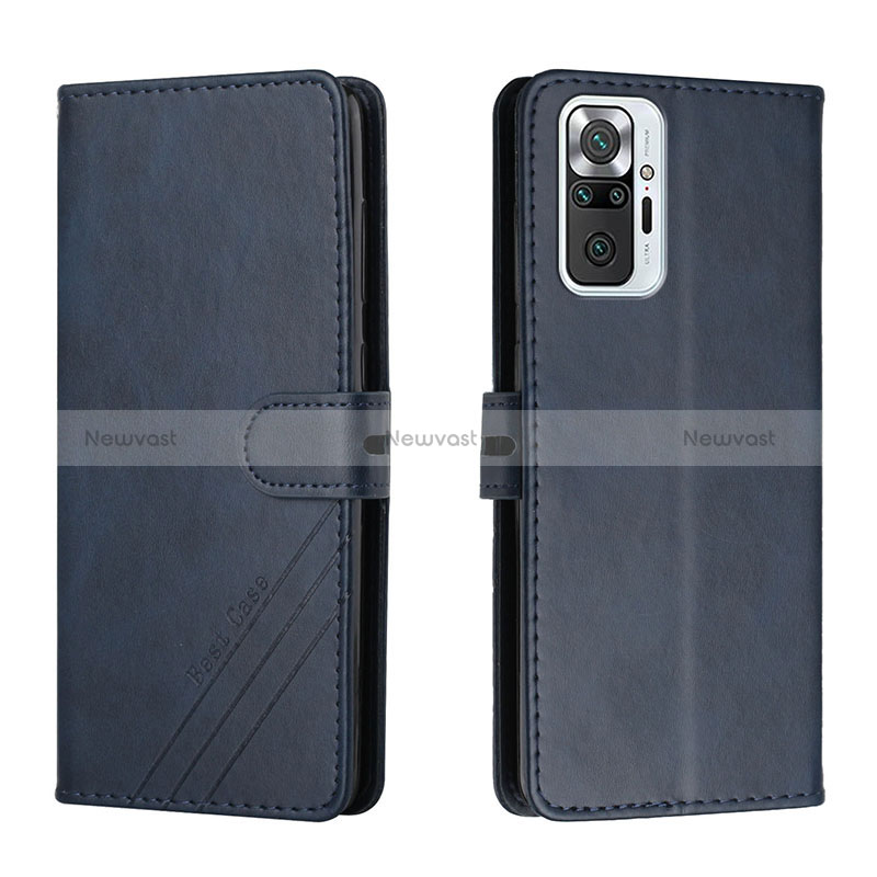 Leather Case Stands Flip Cover Holder H02X for Xiaomi Redmi Note 10 Pro 4G