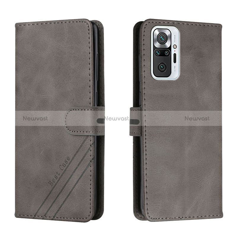 Leather Case Stands Flip Cover Holder H02X for Xiaomi Redmi Note 10 Pro Max