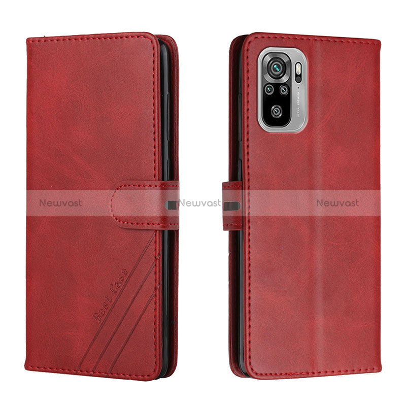 Leather Case Stands Flip Cover Holder H02X for Xiaomi Redmi Note 10S 4G