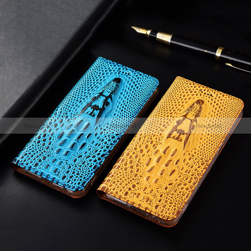 Leather Case Stands Flip Cover Holder H03P for Apple iPhone 12 Pro Max