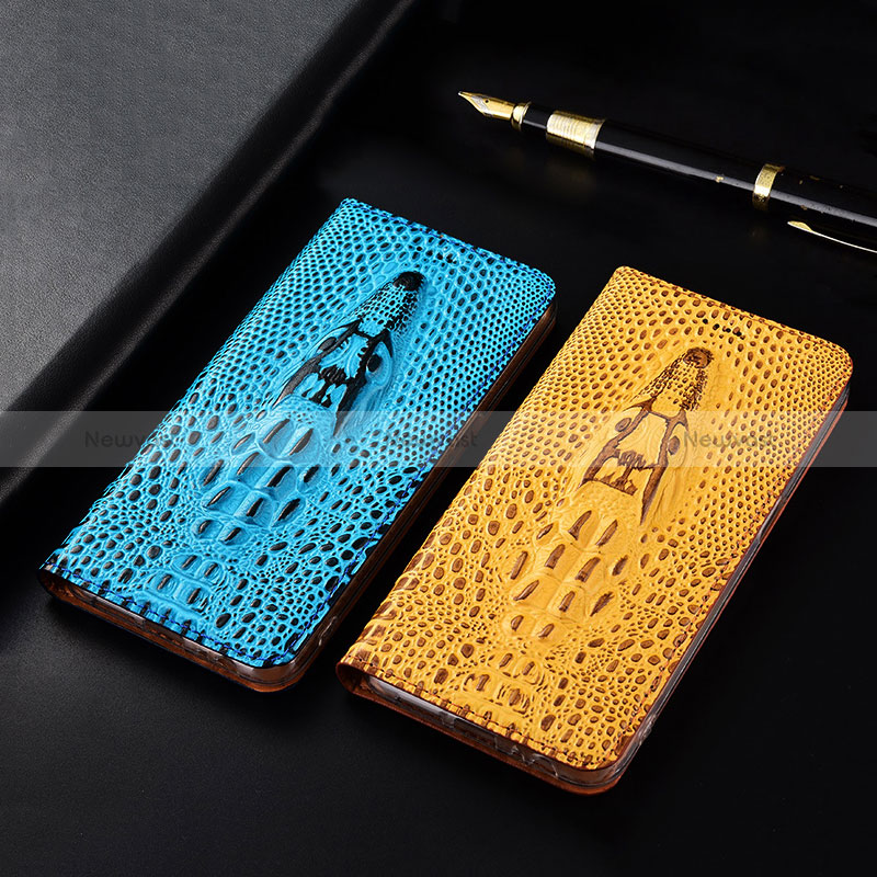 Leather Case Stands Flip Cover Holder H03P for HTC Desire 22 Pro 5G