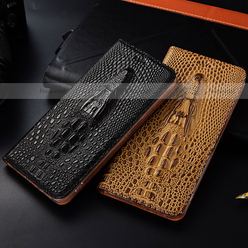 Leather Case Stands Flip Cover Holder H03P for Motorola Moto G Play (2023)